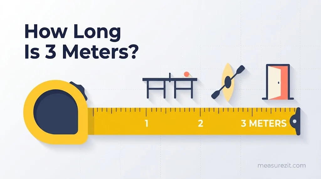 how long is 3 meters